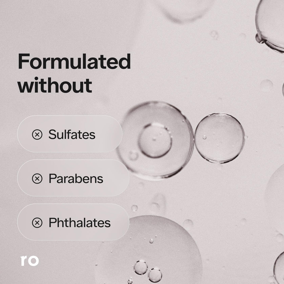 Close-up of shampoo foam texture, Ro formula showing exfoliating and cleansing action