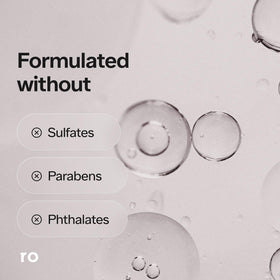 Close-up of shampoo foam texture, Ro formula showing exfoliating and cleansing action