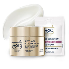 RoC jar front view showing product and clear anti‑aging benefits