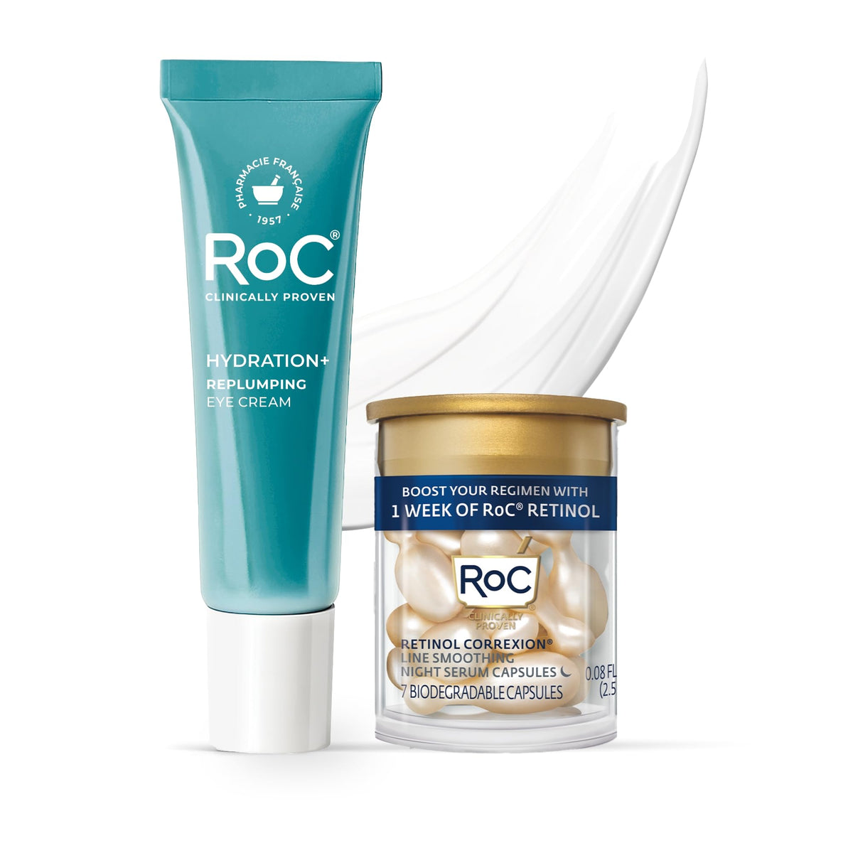 RoC front jar packaging showing product and benefits