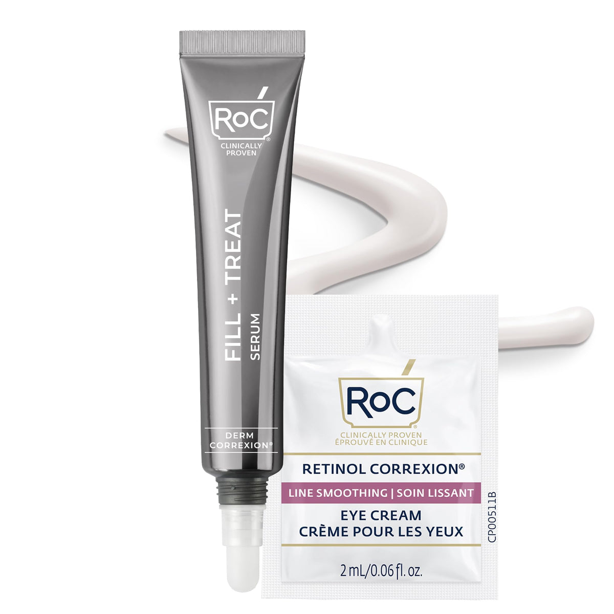 RoC front packaging showing product name and benefits for targeted wrinkle filling