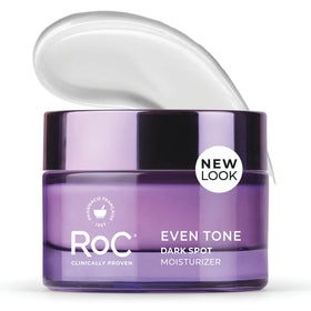 RoC front jar showing label and benefits for visible tone improvement