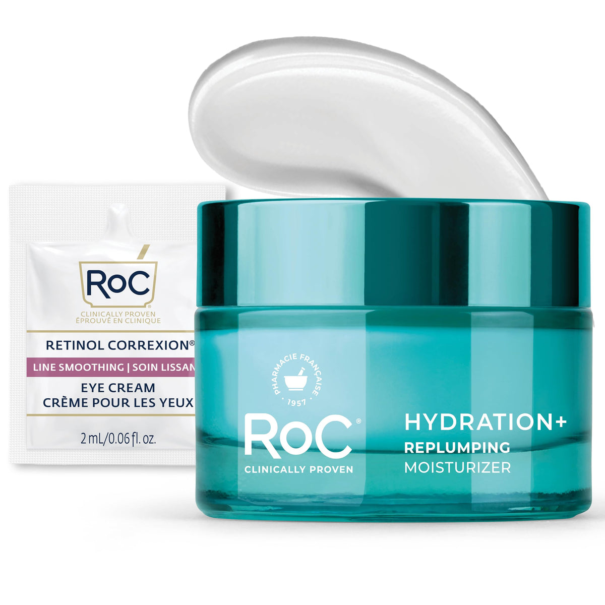 RoC Hydration+ front jar showing clean packaging and immediate hydration benefit