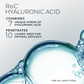 RoC Hydration+ label close-up showing fragrance-free and non-comedogenic benefits