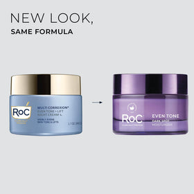 RoC open jar revealing smooth cream texture for deep overnight hydration