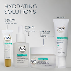RoC jar on bathroom shelf lifestyle shot promoting daily use