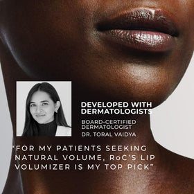 RoC before and after lips comparison illustrating visible volume