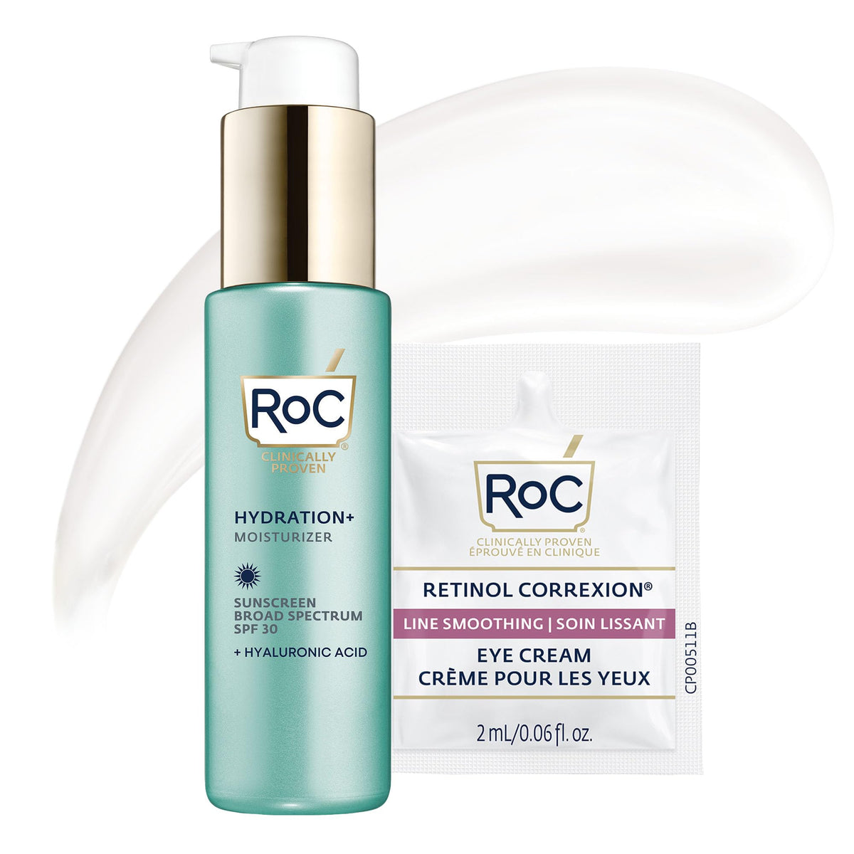 RoC front jar view showing sleek design and SPF 30 protection