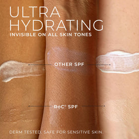 RoC morning routine scene with moisturizer and sunscreen benefits