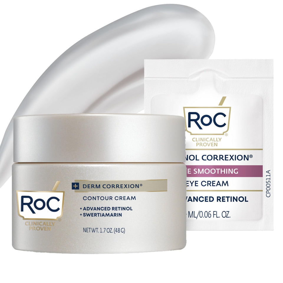 RoC neck cream front packaging showing product and benefits