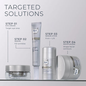 RoC neck cream ingredient display focusing on hyaluronic acid hydration