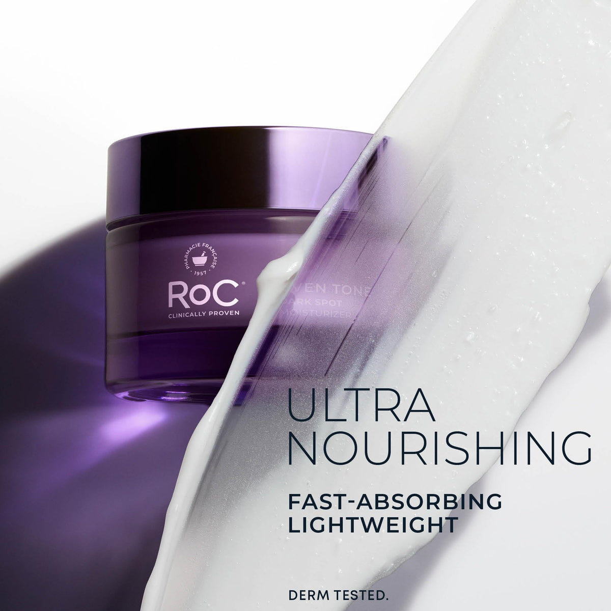 RoC jar on nightstand illustrating nighttime routine and restorative benefits