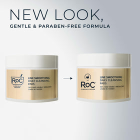 RoC pads on bathroom counter illustrating convenient daily routine