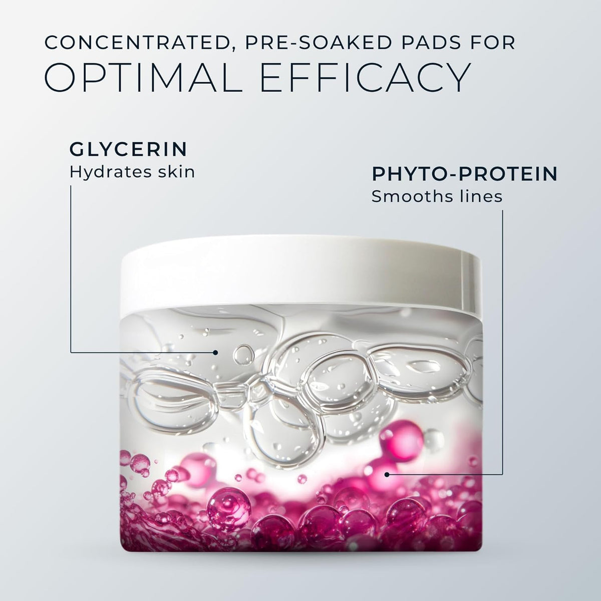 RoC pad close-up highlighting textured side for gentle exfoliation