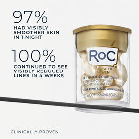 RoC close-up of silky serum texture highlighting fast absorption benefit