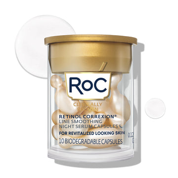 RoC front packaging showing capsule jar and branding for clear shelf benefit