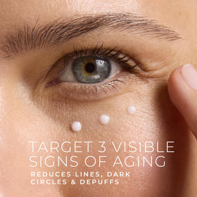 RoC application demo applying small dot under eye to reduce puffiness