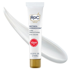 RoC mini tube front packaging showing product and benefit of smoothing lines