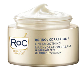 RoC jar front view showing packaging and product benefit of hydration