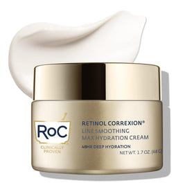 RoC front packaging showing jar and branding with clear benefit of hydration