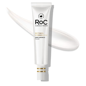 RoC front packaging showing bottle and box, clear product benefit
