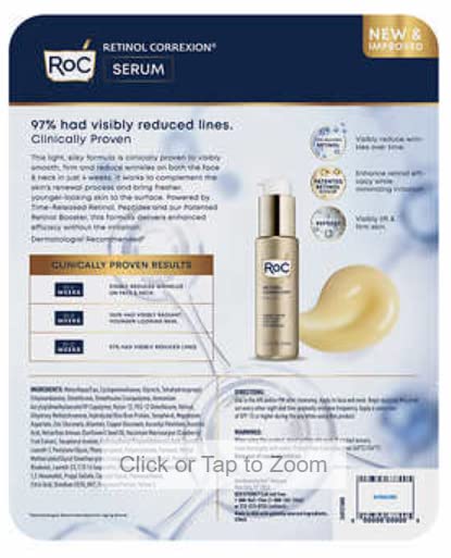 RoC serum pump close-up highlighting texture and easy application benefit