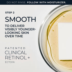 Before and after skin comparison showing RoC improved texture
