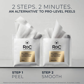 Step 2 pad dispensing retinol-rich serum onto skin for smoothing