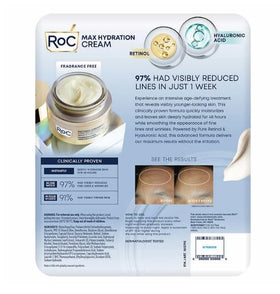 RoC cream texture close-up demonstrating lightweight hydration