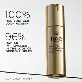 RoC label ingredient panel highlighting retinol and vitamin C benefits
