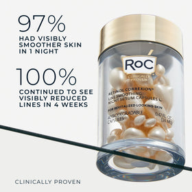 RoC silky serum texture on hand demonstrating fast absorption and non-greasy feel