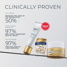 RoC serum capsule single-dose close-up highlighting concentrated retinol delivery benefit