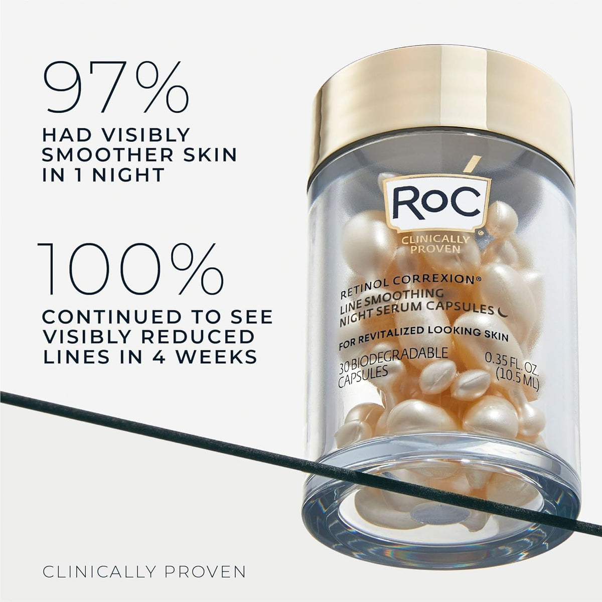 RoC silky serum texture on skin illustrating fast absorption and lightweight feel