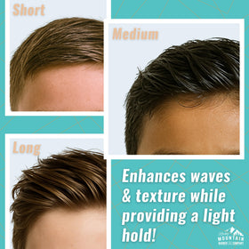 Rocky Mountain Barber Company applied to short kids hair for soft hold