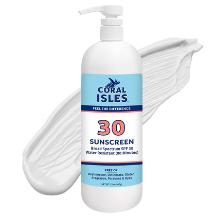 Rocky Mountain Sunscreen front pump bottle showing size and SPF benefit
