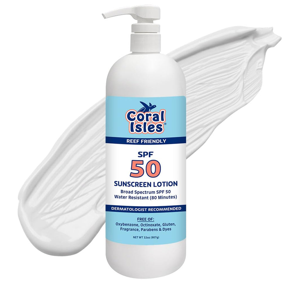 Rocky Mountain Sunscreen front pump bottle showing volume and SPF 50 benefit