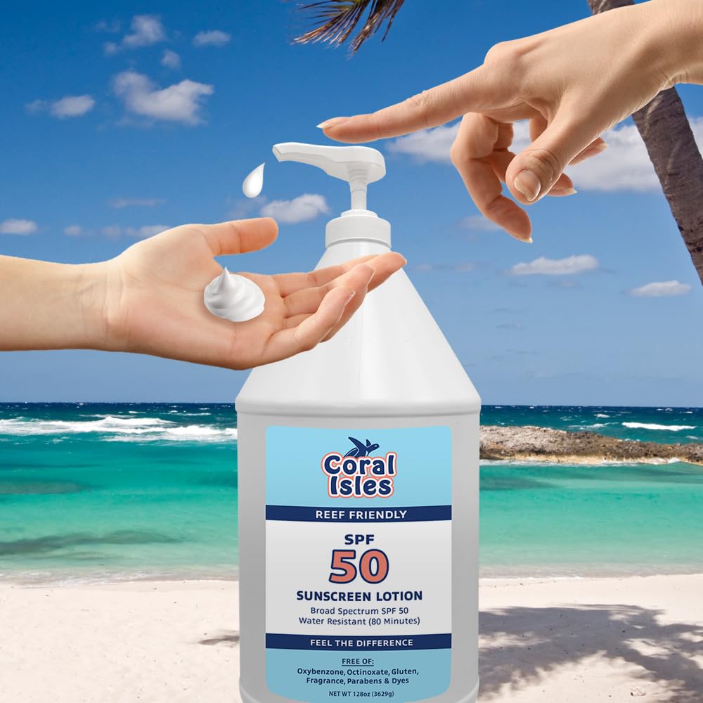 Rocky Mountain Sunscreen Coral Isles applied by lifeguard demonstrating long-lasting sun protection benefit