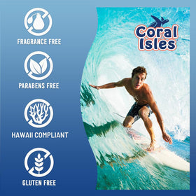 Rocky Mountain Sunscreen label highlighting Hawaii 104 compliant formula benefits