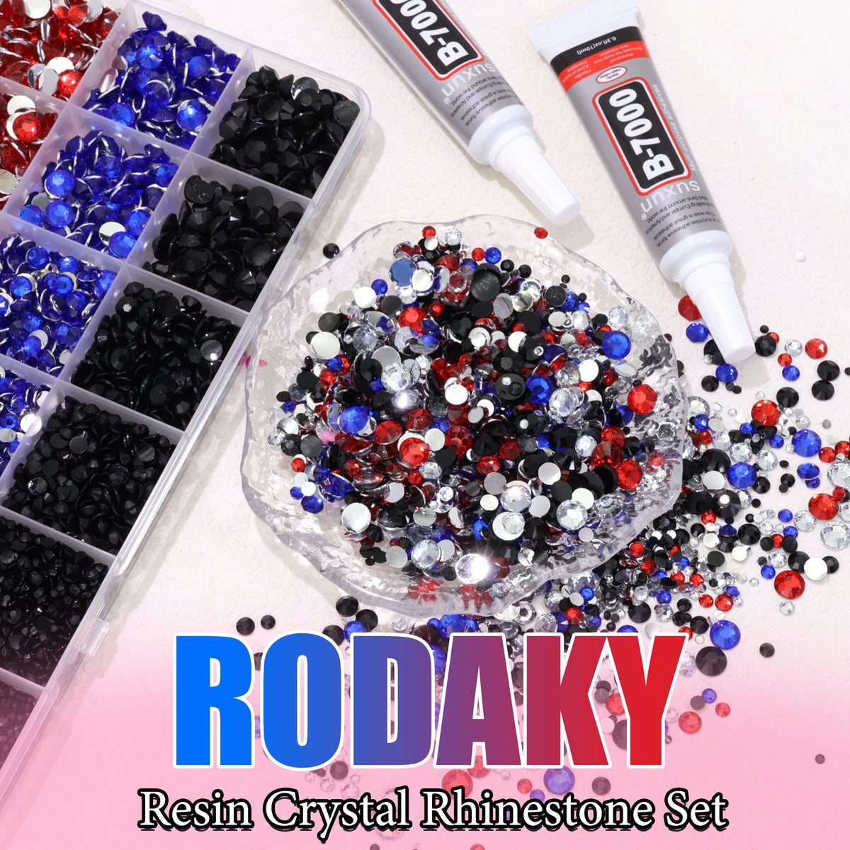 RODAKY lifestyle crafting scene with tools and gems showing creative project inspiration