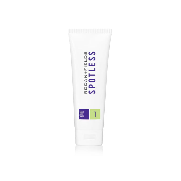 RODAN + FIELDS front packaging showing cleanser and key benefits