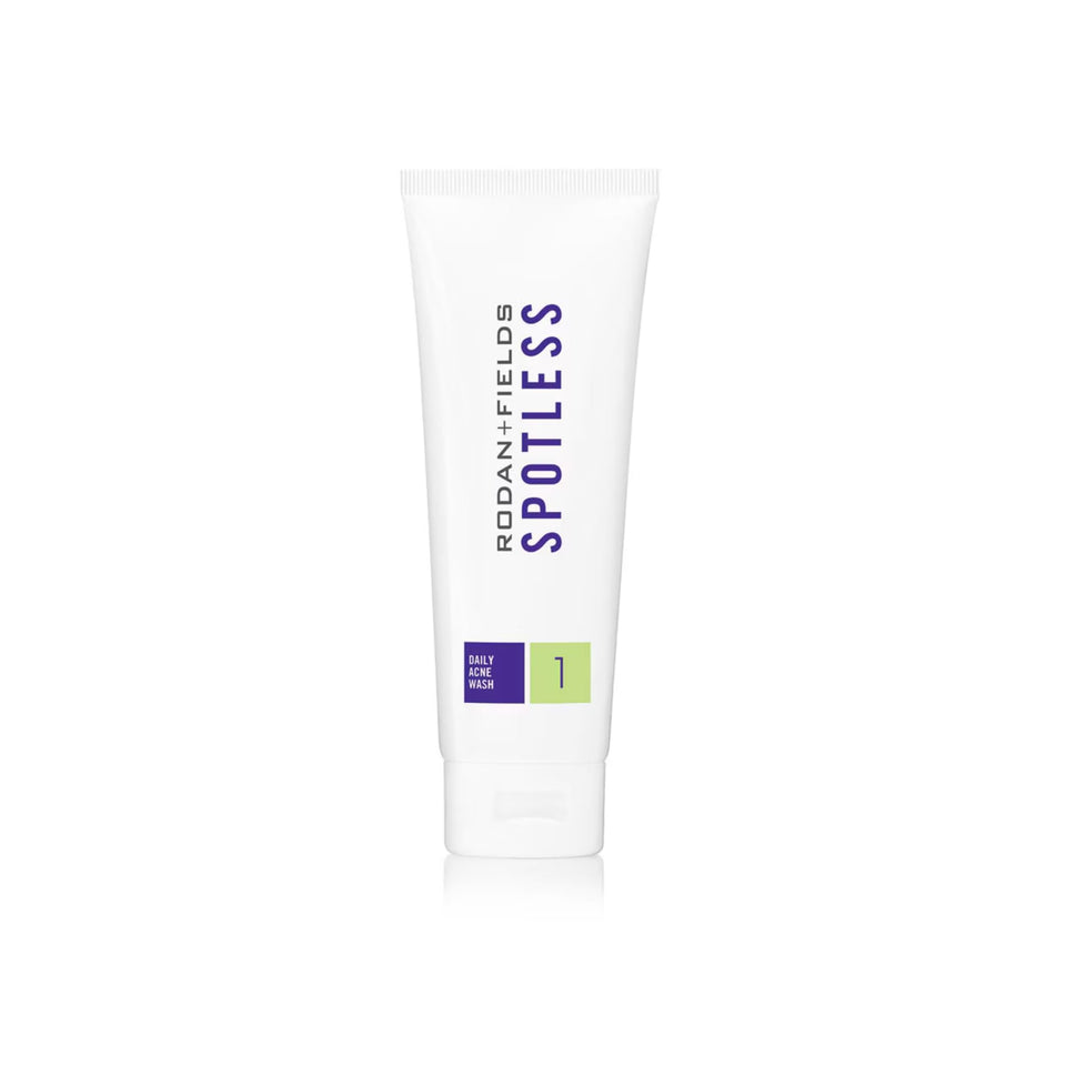 RODAN + FIELDS front packaging showing cleanser and key benefits