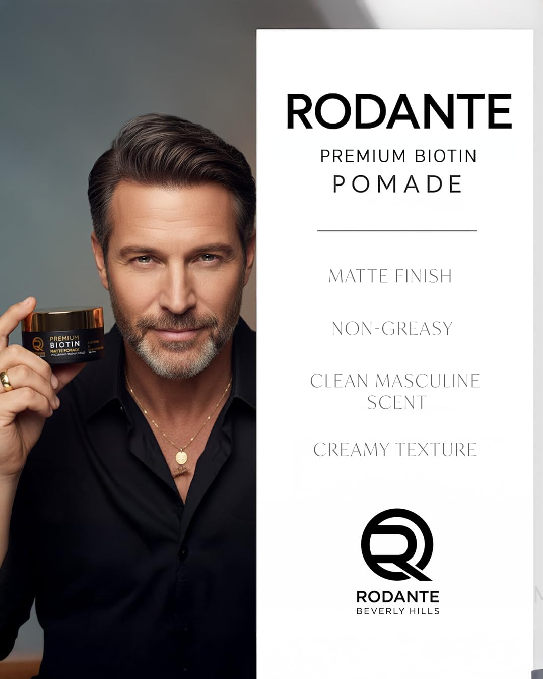 Rodante Beverly Hills ingredients with biotin and tea tree highlighting scalp support