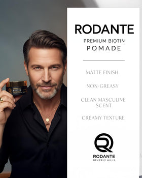 Rodante Beverly Hills ingredients with biotin and tea tree highlighting scalp support