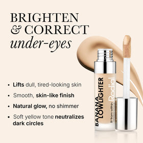 Rodial applicator tip delivering precise product placement for targeted correction
