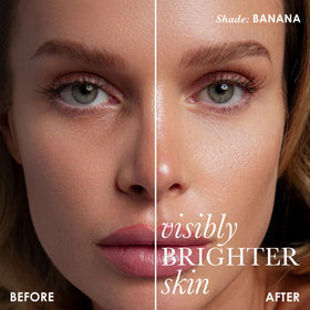 Rodial texture swatches of the yellow liquid showing blendable, buildable finish