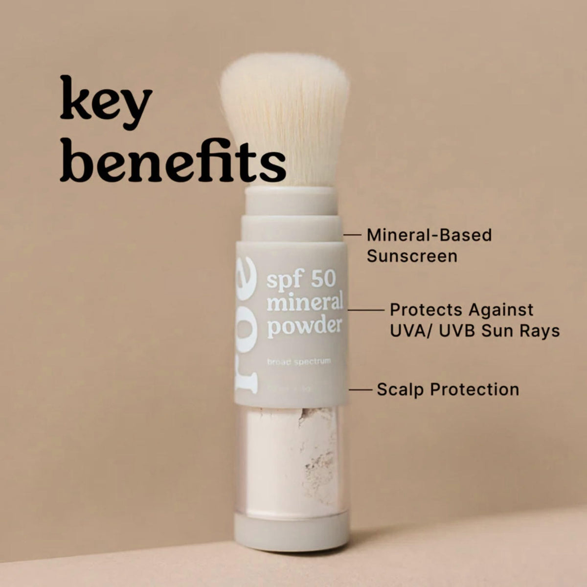 Roe Wellness powder texture close-up showing fine mineral finish