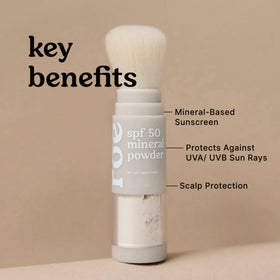 Roe Wellness powder texture close-up showing fine mineral finish