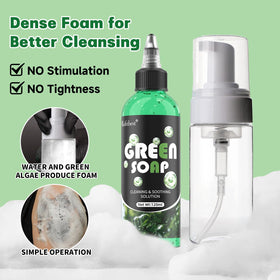 Rofitbest soap foam texture closeup illustrating gentle lifting action