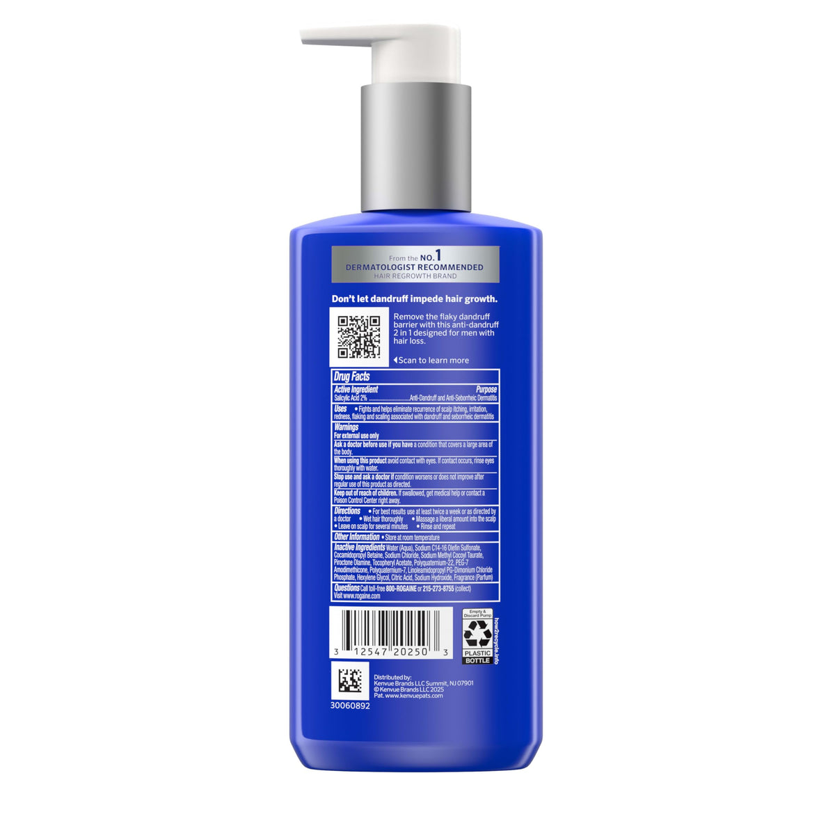Rogaine on bathroom shelf styled in lifestyle scene conveying daily routine benefit