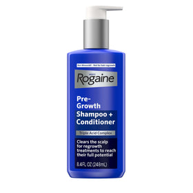 Rogaine front packaging bottle showing clean design and clear purpose